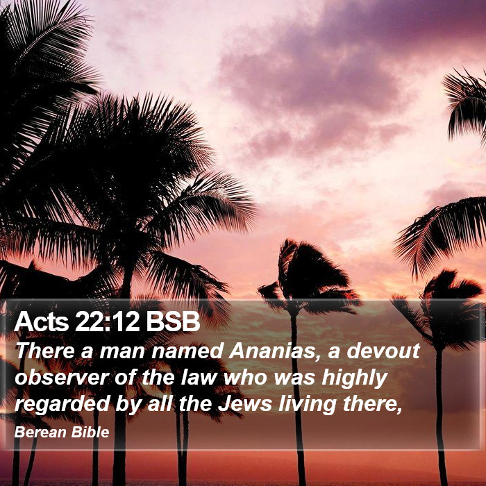 Acts 22:12 BSB Bible Study