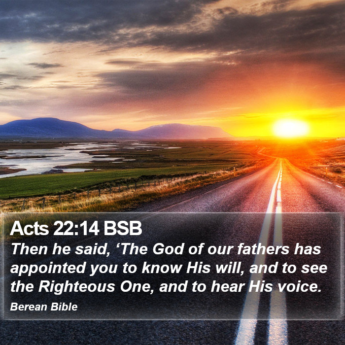 Acts 22:14 BSB Bible Study