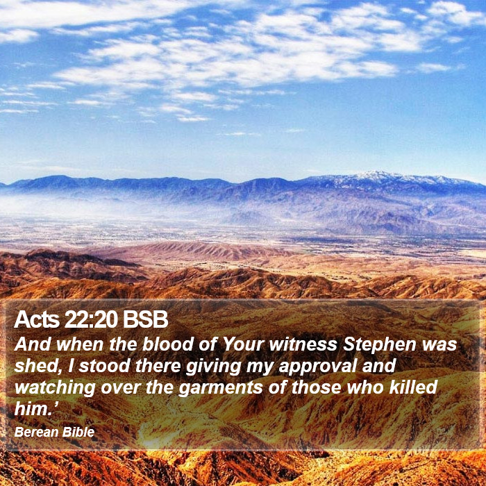 Acts 22:20 BSB Bible Study