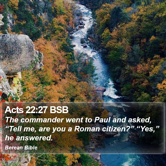 Acts 22:27 BSB Bible Study