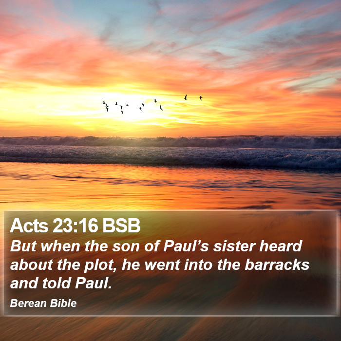 Acts 23:16 BSB Bible Study