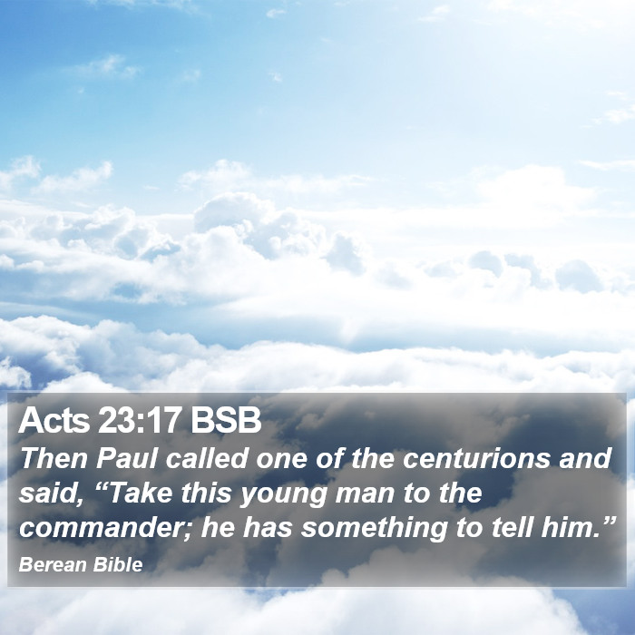 Acts 23:17 BSB Bible Study