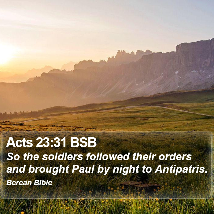 Acts 23:31 BSB Bible Study