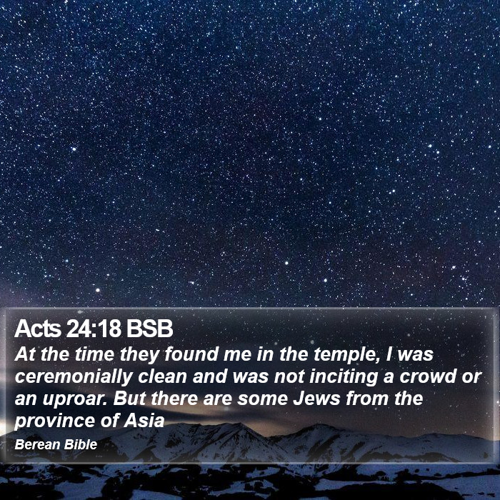 Acts 24:18 BSB Bible Study