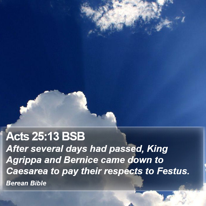 Acts 25:13 BSB Bible Study