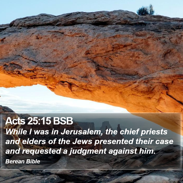 Acts 25:15 BSB Bible Study