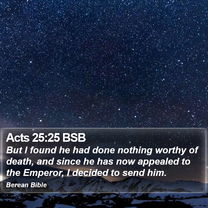 Acts 25:25 BSB Bible Study