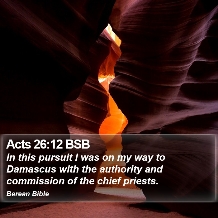 Acts 26:12 BSB Bible Study