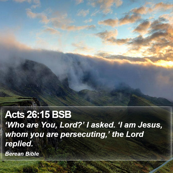 Acts 26:15 BSB Bible Study