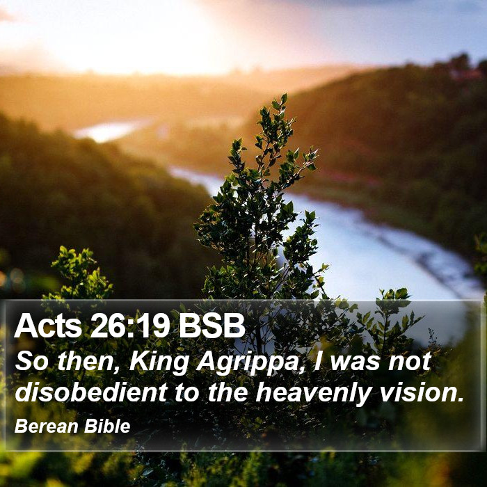 Acts 26:19 BSB Bible Study