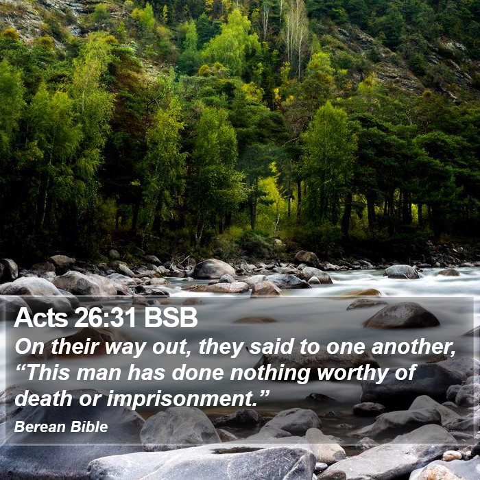 Acts 26:31 BSB Bible Study