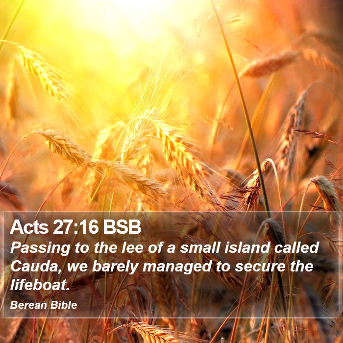 Acts 27:16 BSB Bible Study