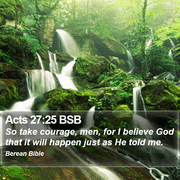 Acts 27:25 BSB Bible Study