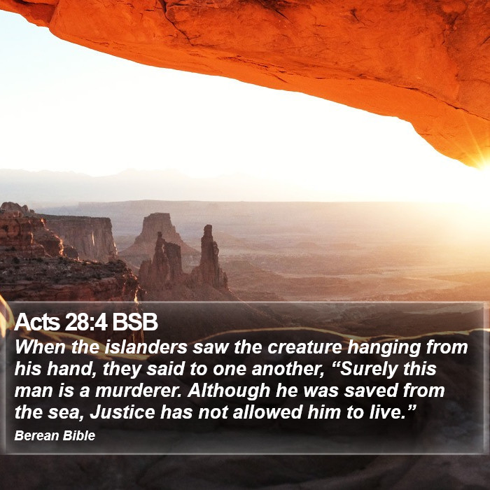 Acts 28:4 BSB Bible Study