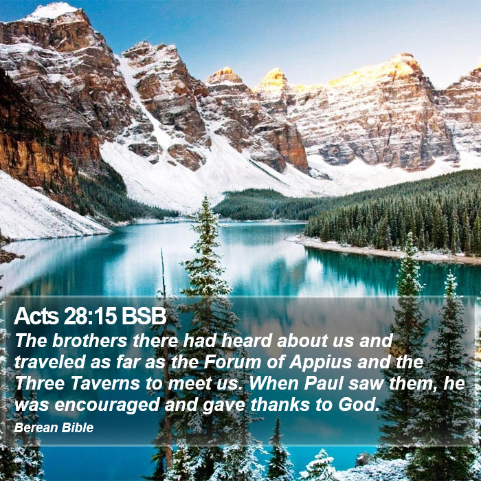 Acts 28:15 BSB Bible Study