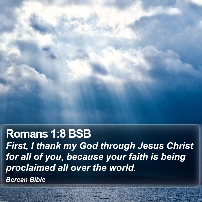 Romans 1:8 BSB Bible Study