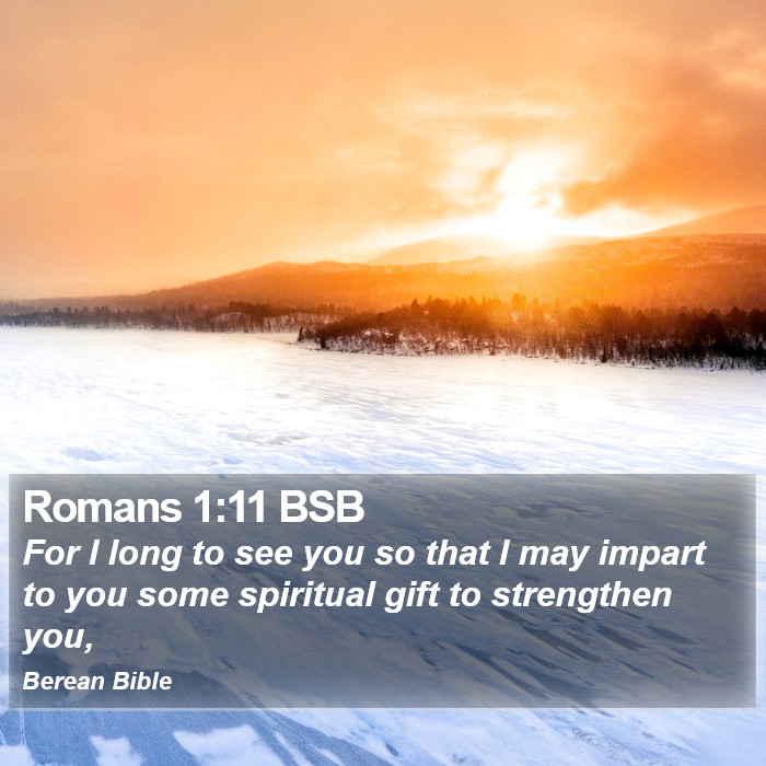 Romans 1:11 BSB Bible Study