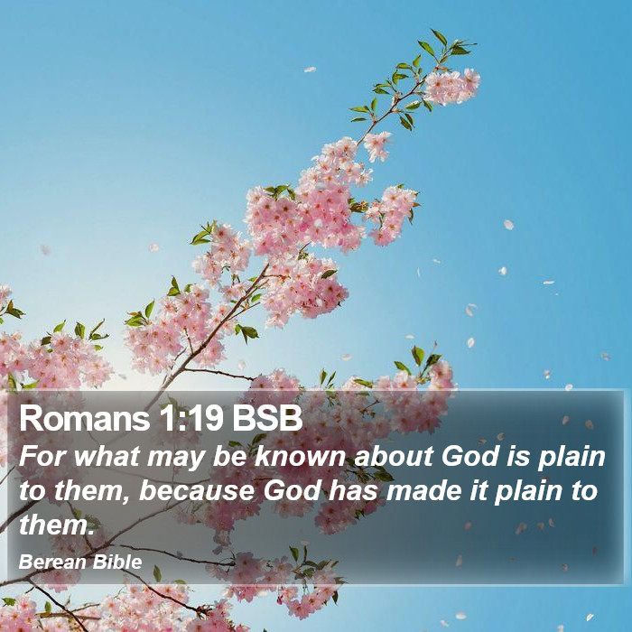 Romans 1:19 BSB Bible Study