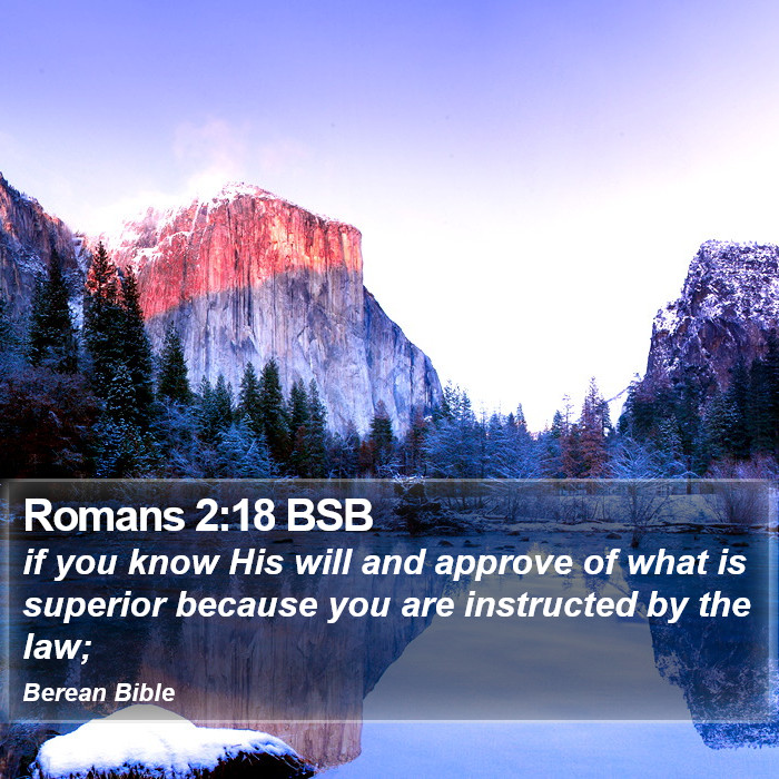 Romans 2:18 BSB Bible Study