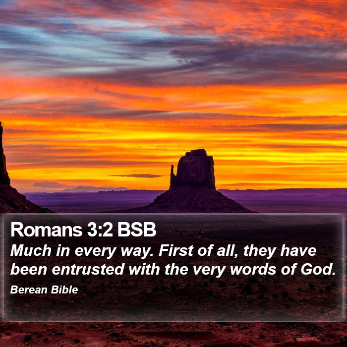 Romans 3:2 BSB Bible Study