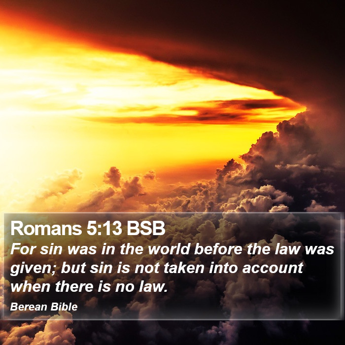 Romans 5:13 BSB Bible Study