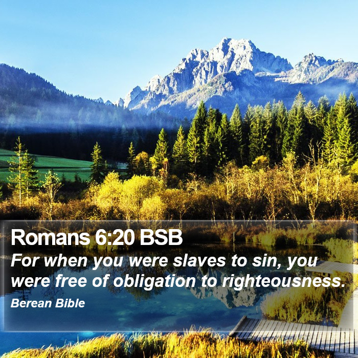 Romans 6:20 BSB Bible Study