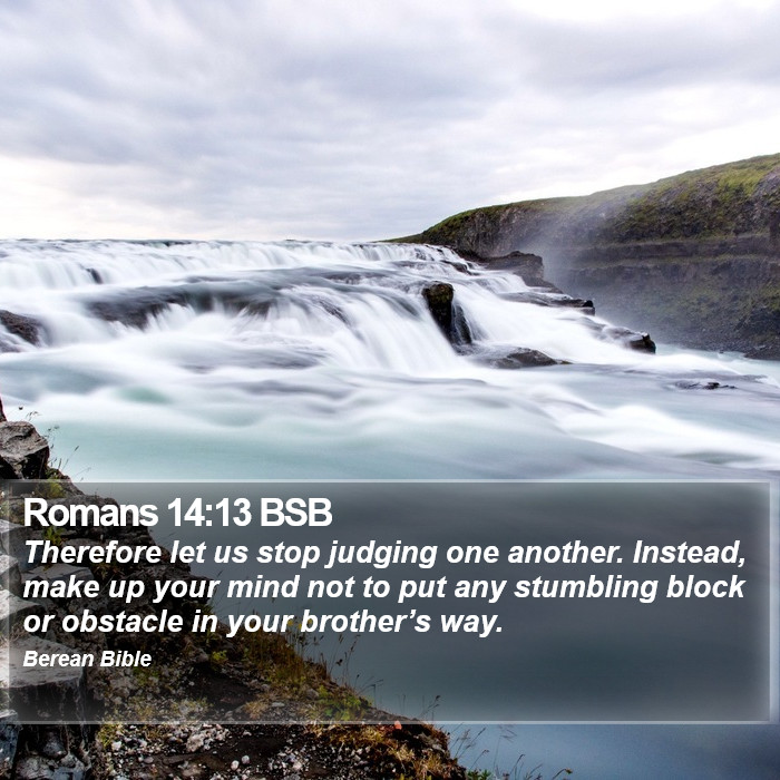 Romans 14:13 BSB Bible Study