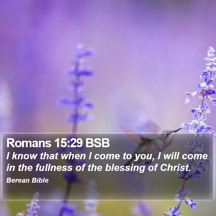 Romans 15:29 BSB Bible Study