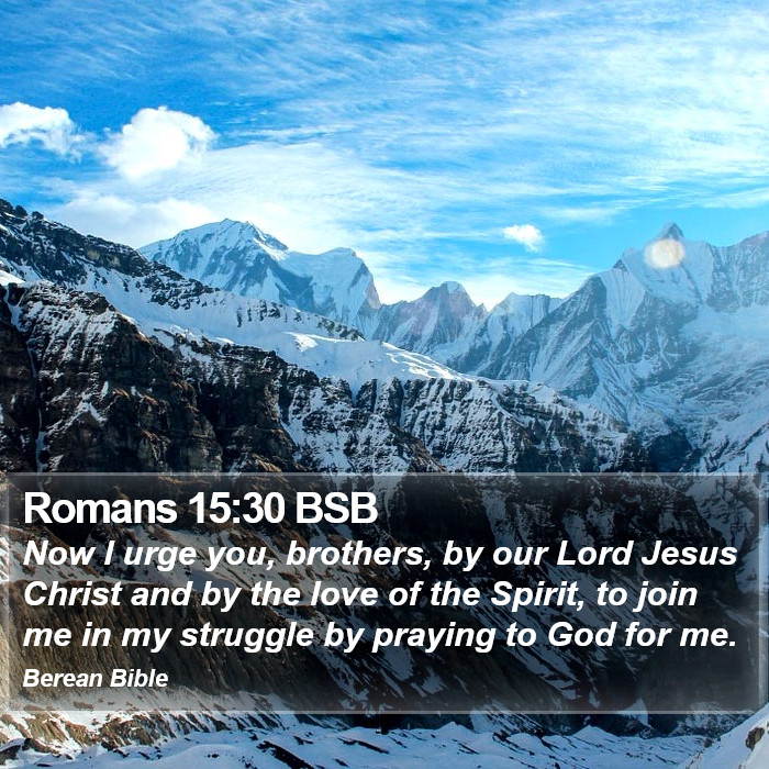 Romans 15:30 BSB Bible Study