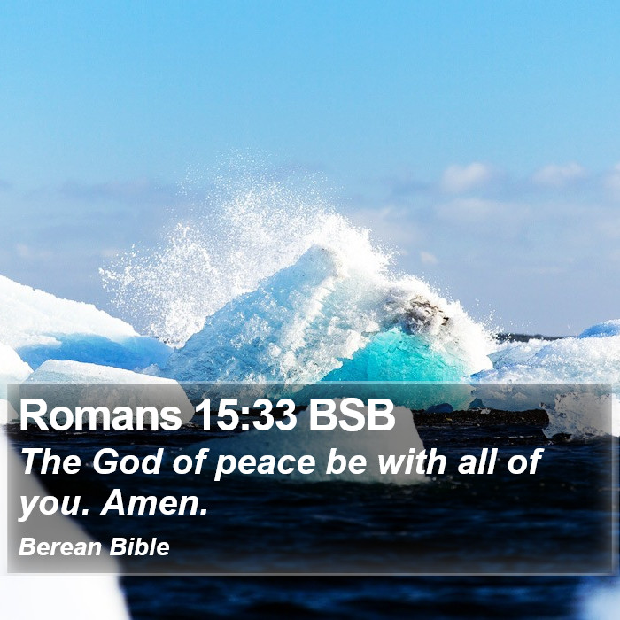 Romans 15:33 BSB Bible Study