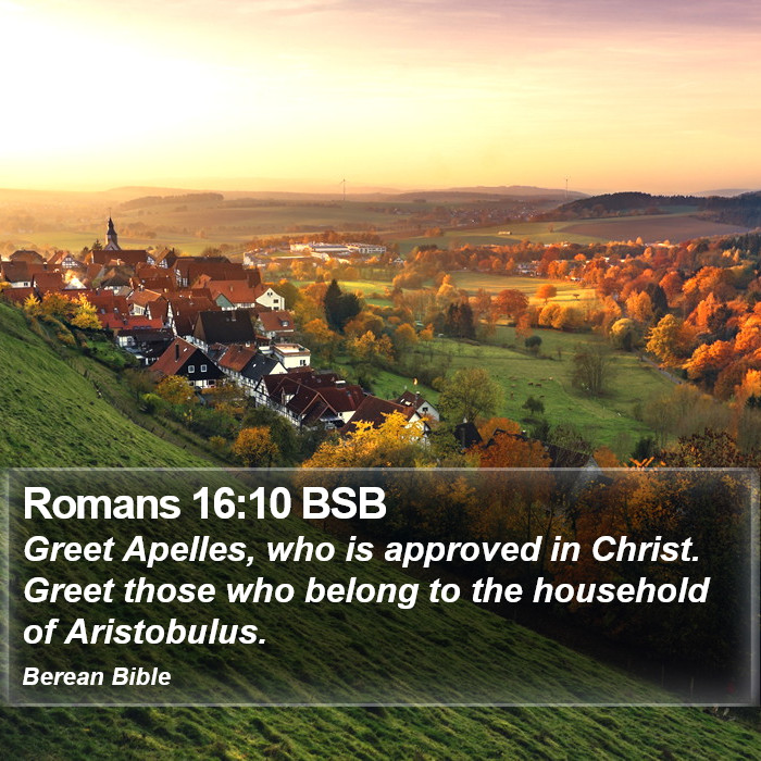 Romans 16:10 BSB Bible Study