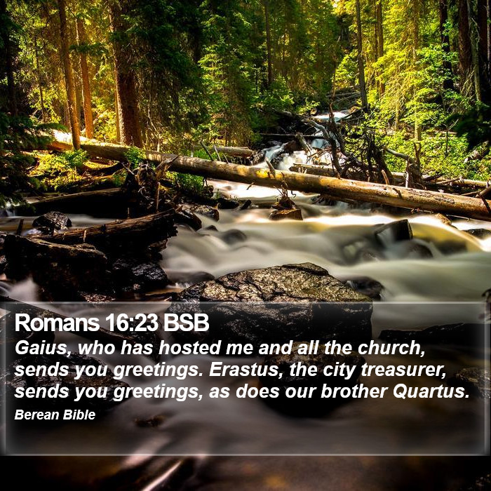 Romans 16:23 BSB Bible Study