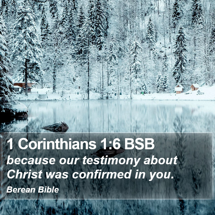 1 Corinthians 1:6 BSB Bible Study