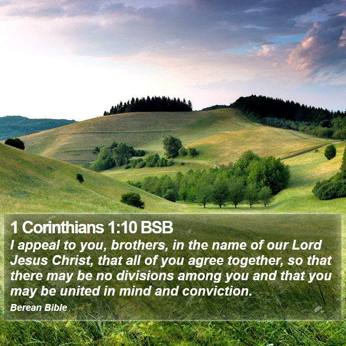 1 Corinthians 1:10 BSB Bible Study