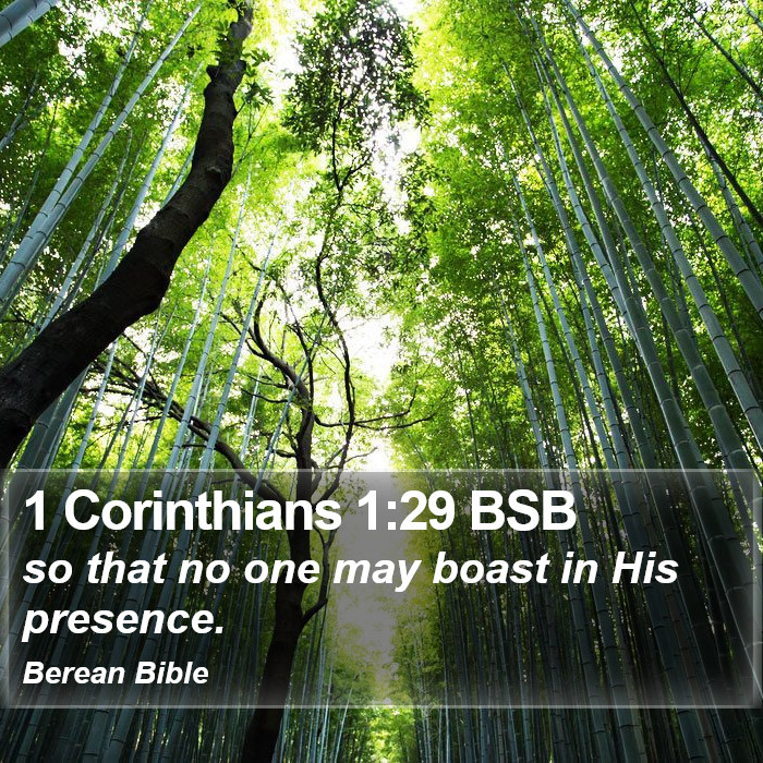 1 Corinthians 1:29 BSB Bible Study