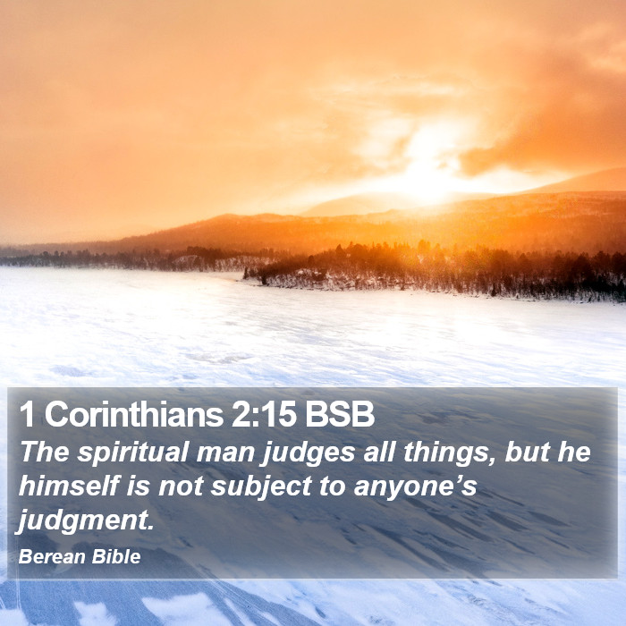 1 Corinthians 2:15 BSB Bible Study