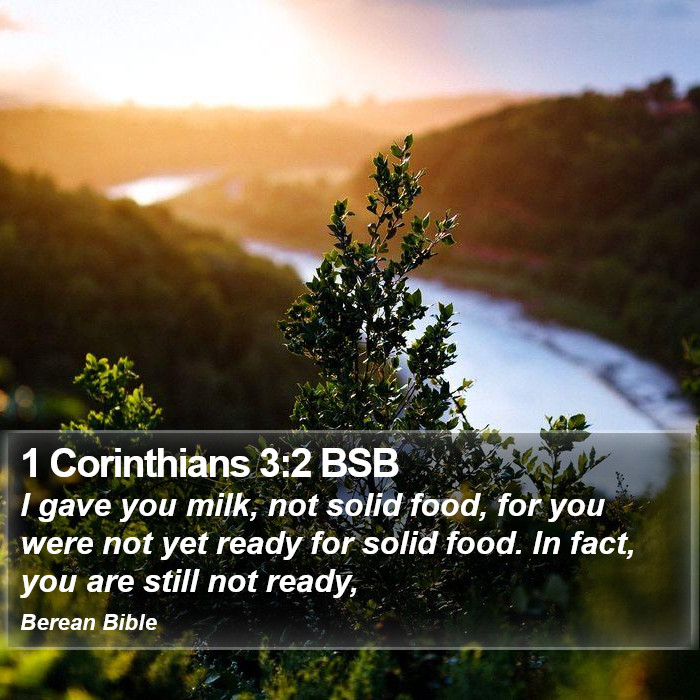 1 Corinthians 3:2 BSB Bible Study