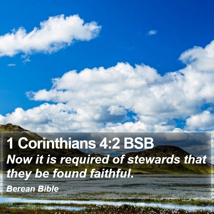 1 Corinthians 4:2 BSB Bible Study