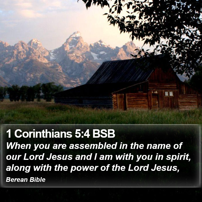 1 Corinthians 5:4 BSB Bible Study