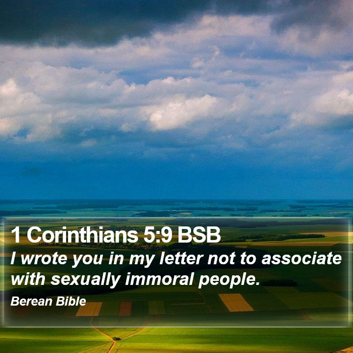 1 Corinthians 5:9 BSB Bible Study