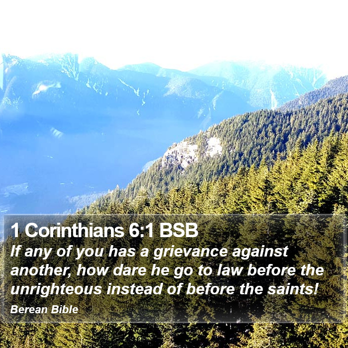 1 Corinthians 6:1 BSB Bible Study