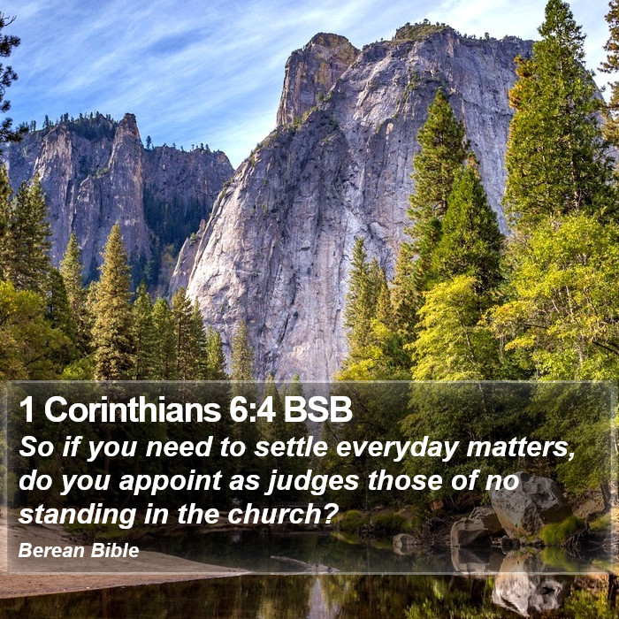 1 Corinthians 6:4 BSB Bible Study