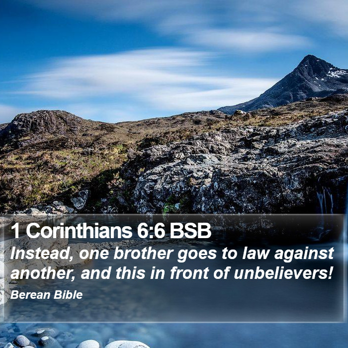 1 Corinthians 6:6 BSB Bible Study