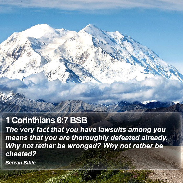 1 Corinthians 6:7 BSB Bible Study