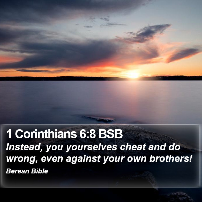 1 Corinthians 6:8 BSB Bible Study