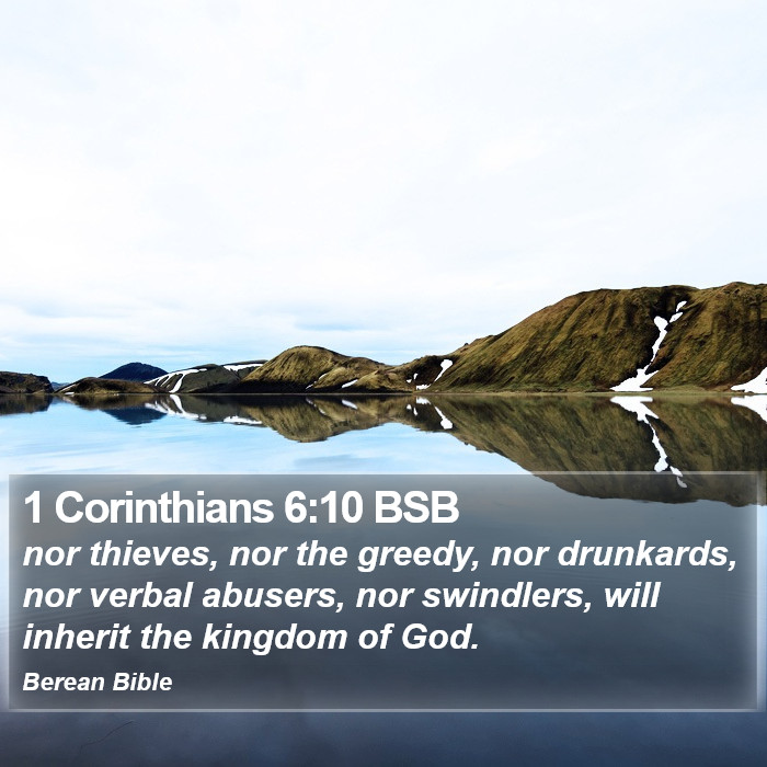 1 Corinthians 6:10 BSB Bible Study