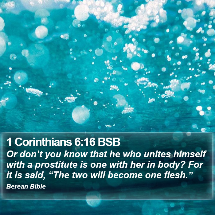 1 Corinthians 6:16 BSB Bible Study