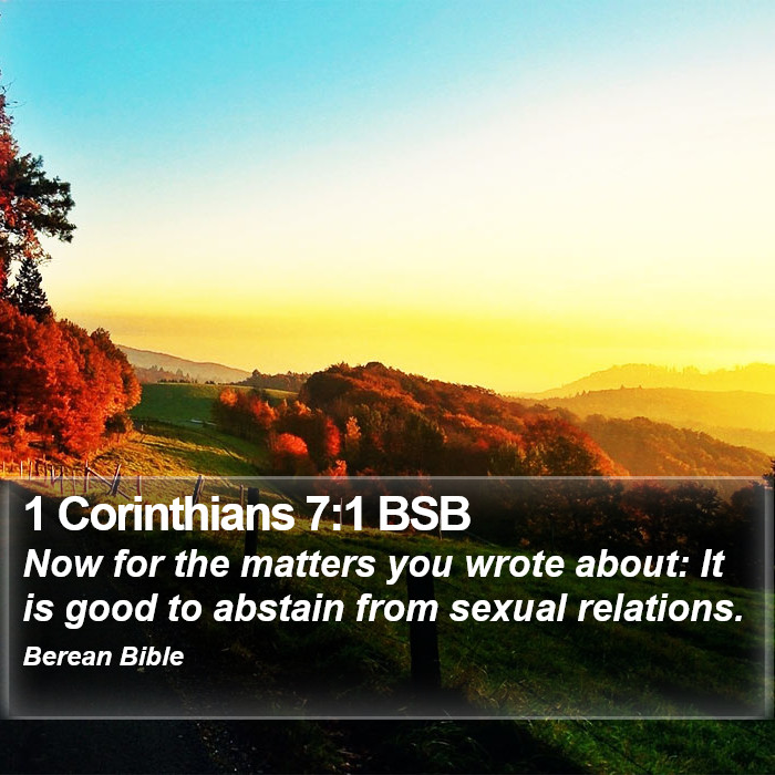 1 Corinthians 7:1 BSB Bible Study