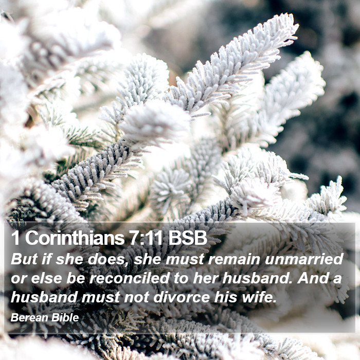 1 Corinthians 7:11 BSB Bible Study