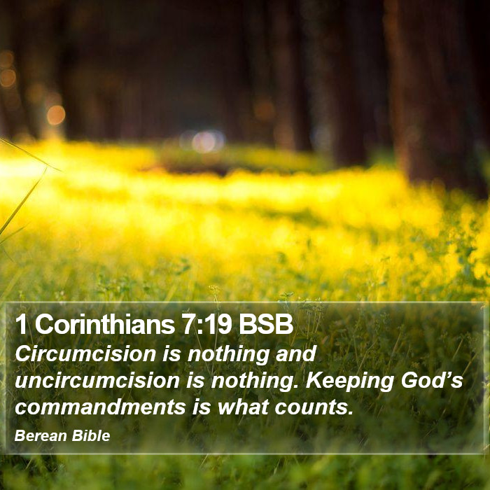 1 Corinthians 7:19 BSB Bible Study